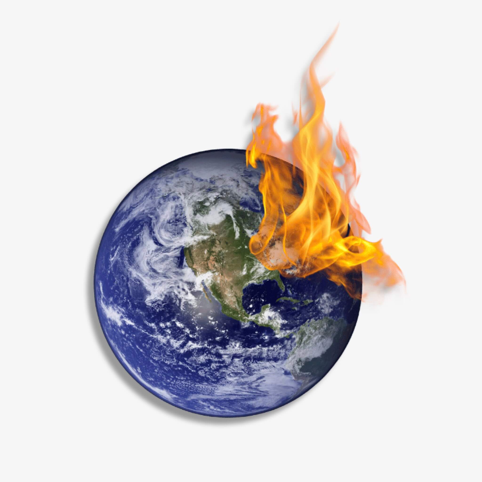 Brennender Planet Erde